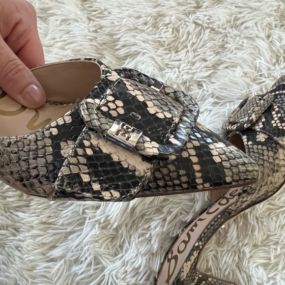 Sam Edelman Janessa Buckle Front Snakeskin Pointed Toe Mule - Size 7 - new - Picture 9 of 9
